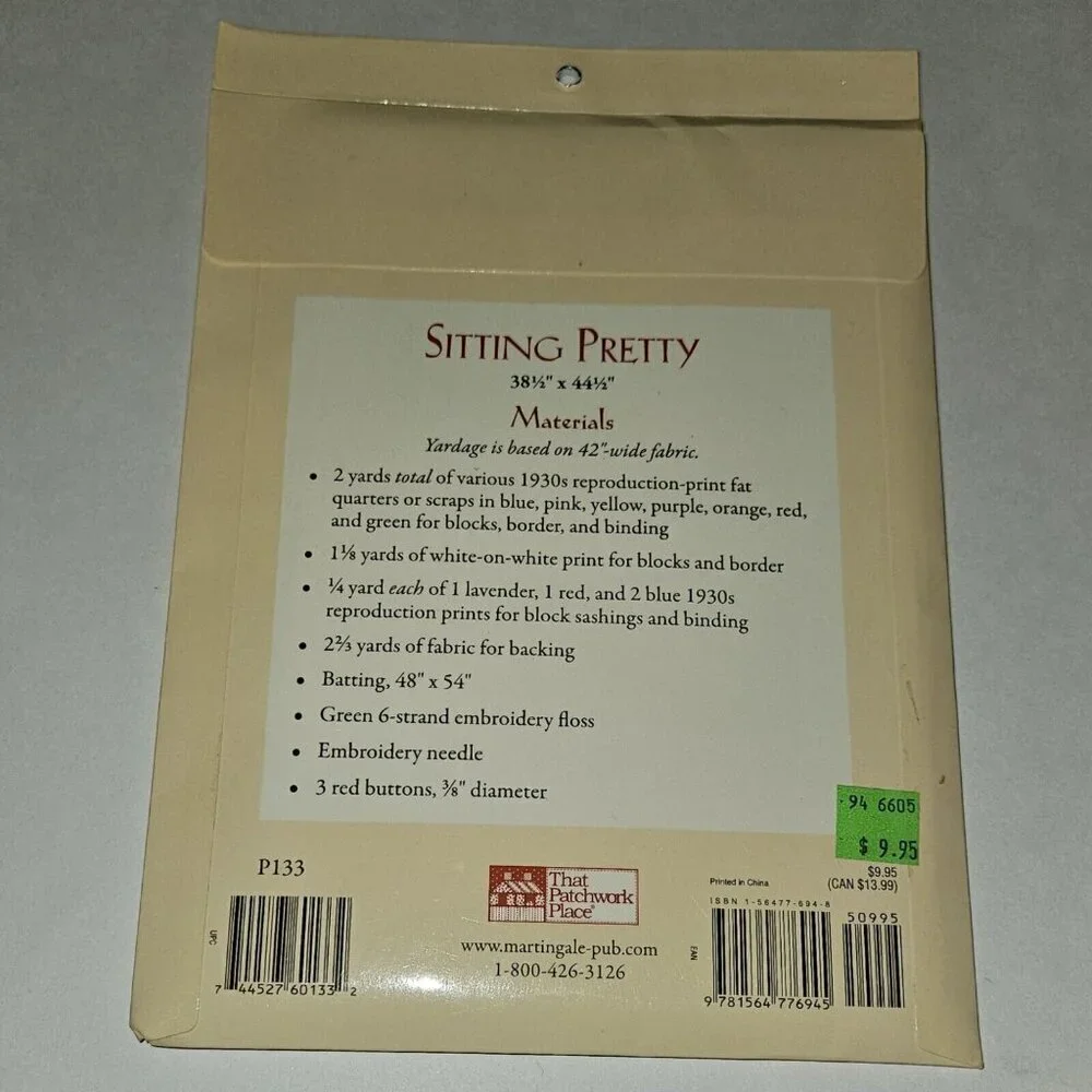 NOS Sitting Pretty Quilt Pattern Cynthia Tomaszewski Floral Tulip Daisy SEALED